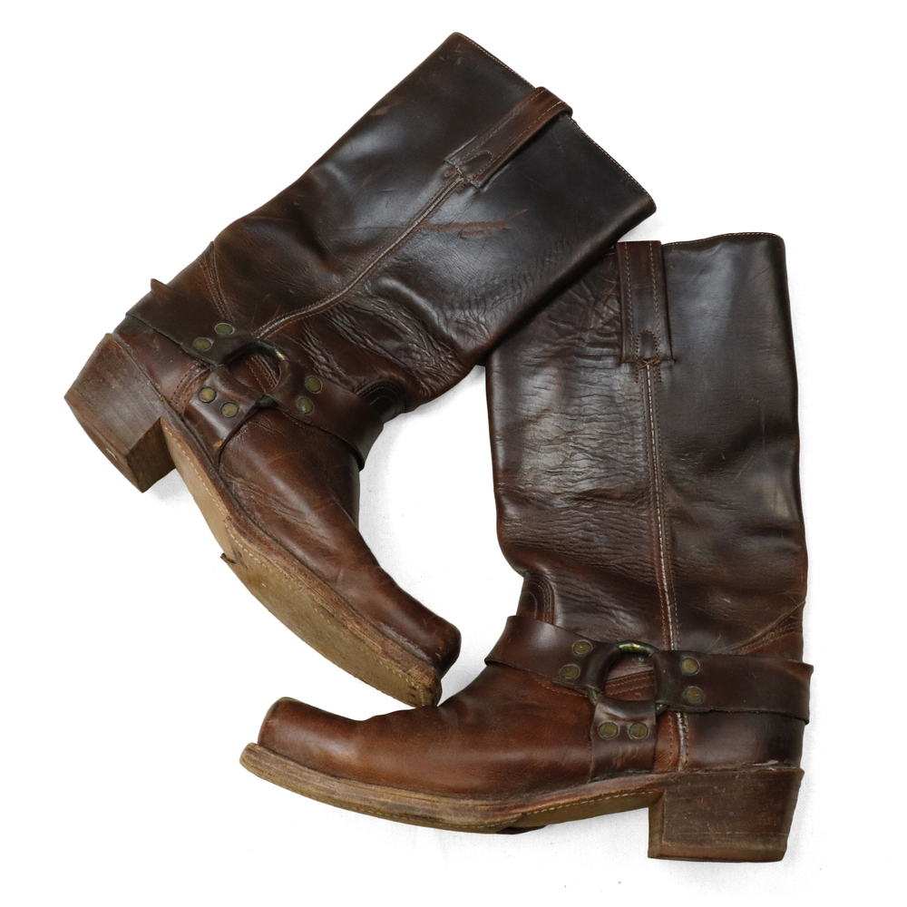 Vintage Frye Harness Leather Boots Size 11 D